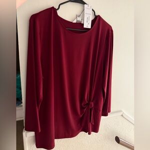 Liz Claiborne Deep Red Women's Blouse